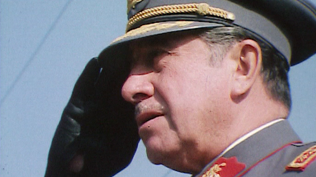 Le général Pinochet au pouvoir en 1977 au Chili. [RTS]