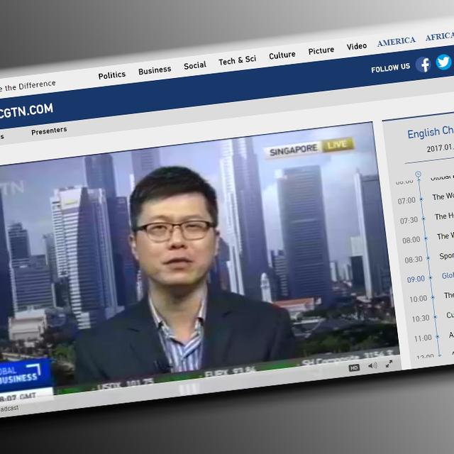 Capture d'écran de la plateforme CGTN. [http://www.cgtn.com/]