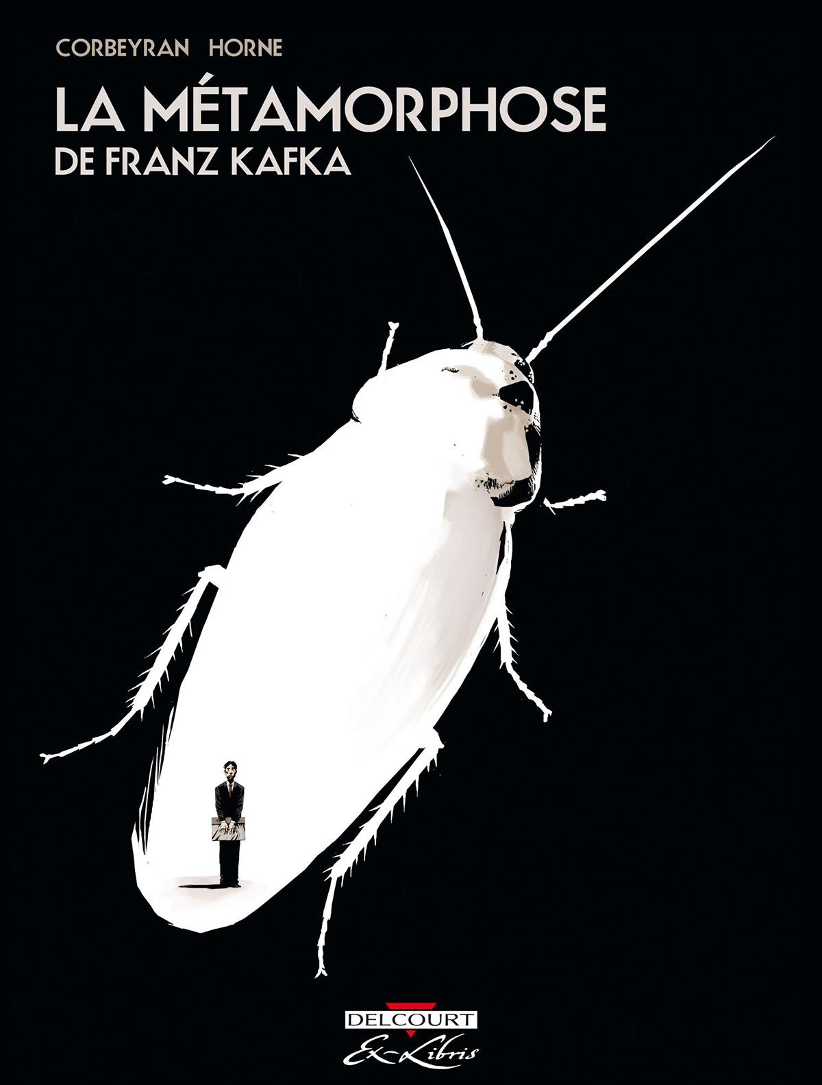Une des couvertures du livre "La Métamorphose" de Franz Kafka. [Delcourt]