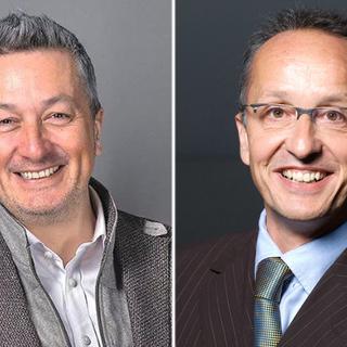 Thomas Veillet, cofondateur du site investir.ch, et Michel Girardin, analyste financier. [DR]