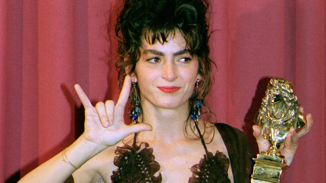 5 avril 1993: Emmanuelle Laborit remporte le Molière de la meilleure comédienne. [AFP - Pierre Verdy]