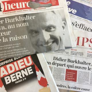 Le départ de Didier Burkhalter sur tous les journaux suisses.