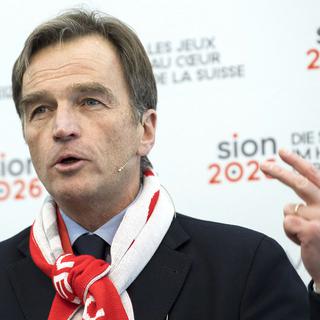 Jean-Philippe Rochat, président du comité Sion 2026. [Keystone - Peter Schneider]