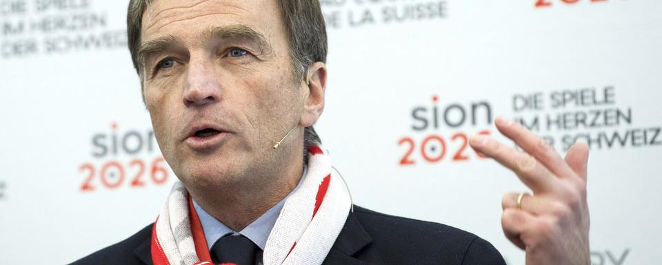 Jean-Philippe Rochat, président du comité Sion 2026. [Keystone - Peter Schneider]