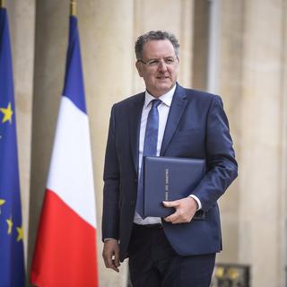 Le ministre français de la Cohésion des territoires Richard Ferrand arrive à l'Elysée le 18 mai 2017. [AFP - Christophe Petit Tesson]