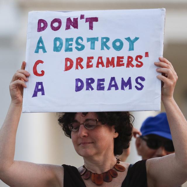 Manifestation de soutien aux "rêveurs" à Washington, 04.09.2017. [AP/Keystone - Carolyn Kaster]