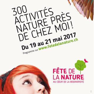 L'affiche de la "Fête de la Nature" , du 19 au 21 mai 2017. [fetedelanature.ch - dr]