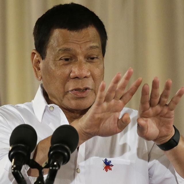 Le président philippin Rodrigo Duterte à Manille, le premier juin 2017. [AP/Keystone - Aaron Favila]