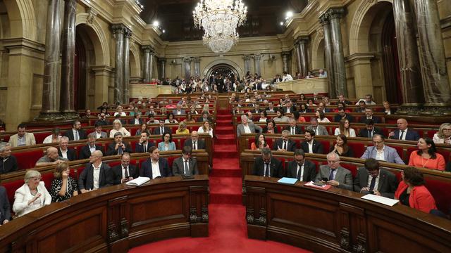 Une session du Parlement catalan à Barcelone, le 6 septembre 2017. [reuters - Albert Gea]