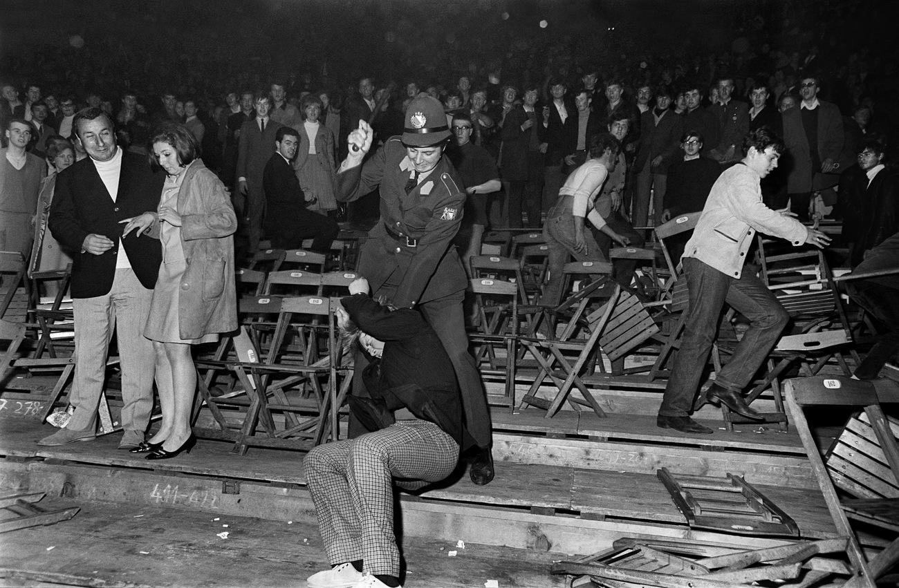 Des débordement ont eu lieu lors du concert des Rolling Stones en 1967 à Zurich. [Keystone - STR]