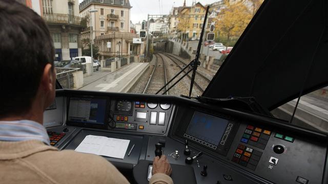 Les CFF ont mis en service le nouveau système de sécurité ETCS 2 entre Lausanne et Villeneuve. [Keystone - Jean-Christophe Bott]