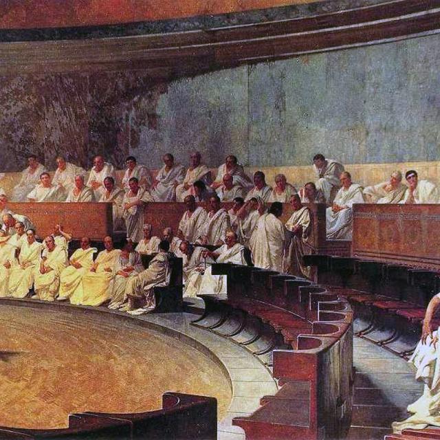 Le sénat romain. [Cesare Maccari (1840 - 1919)]