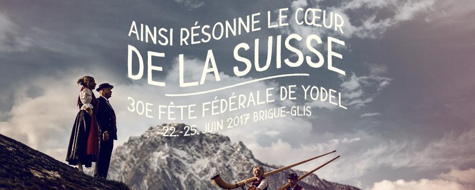 L'affiche de la 30e Fête fédérale de Yodel à Brigue.