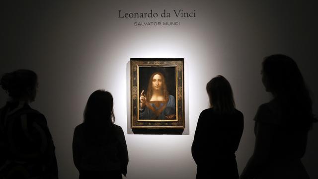 Le Salvator Mundi, exposé chez Christie's à Londres en octobre 2017. [KEYSTONE - Kirsty Wigglesworth]