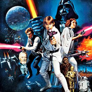 L'affiche du premier "Star Wars" ("La guerre des étoiles") de 1977. [Lucas film / walt Disney / Collection ChristopheL]