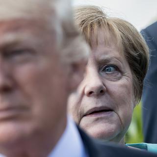 Donald Trump et Angela Merkel durant le G7, à Taormina, en Sicile. [AFP - MICHAEL KAPPELER]