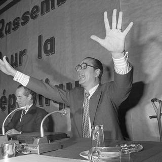 Le maire de Paris durant un meeting du RPR en 1979. [afp - Georges Bendrihem]