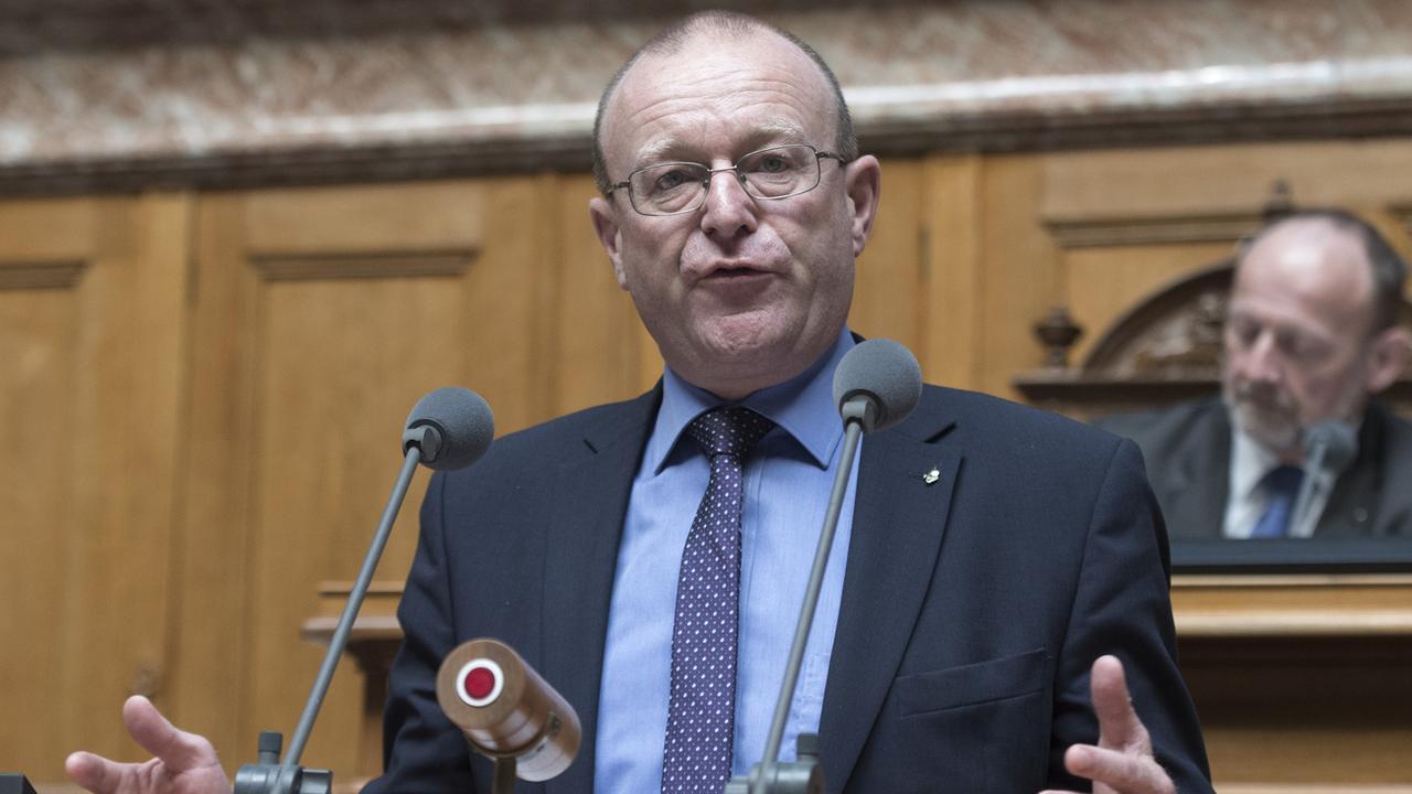 Jean-Luc Addor, conseiller national UDC valaisan. [Keystone - Lukas Lehmann]