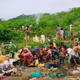 Un camp de réfugiés rohingyas au Bangladesh. [Reuters - Danish Siddiqui]