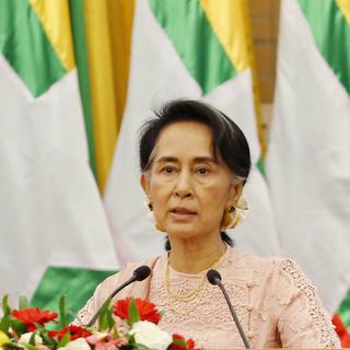 Le parti d'Aung San Suu Kyi s'est imposé dans 9 des 19 scrutins faisant l'objet d'élections partielles en Birmanie. [EPA/HEIN HTET]