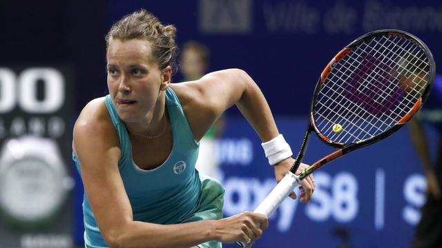 Barbora Strycova n'a pas convaincu face à Julia Görges. [Keystone - Peter Klaunzer]