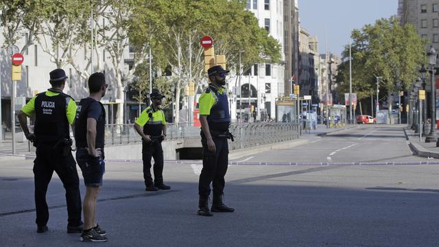 La police de Barcelone a bouclé tout le quartier des Ramblas. [Keystone - Manu Fernandez]