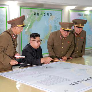 Le leader nord-coréen Kim Jong-Un a promis d’autres essais de missiles balistiques dans le Pacifique. [KCNA/Reuters]