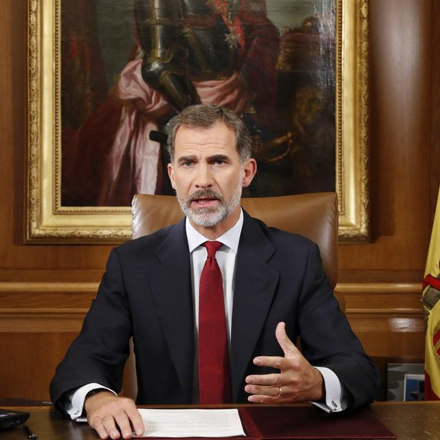 Le roi Felipe ne s'était pas exprimé sur la crise en Catalogne depuis dimanche. [Keystone - Francisco Gomez]