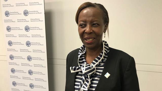 Louise Mushikiwabo, ministre des Affaires étrangères du Rwanda. [RTS - Raphaël Grand]