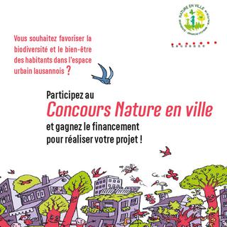 Affiche du concours "Nature en Ville" de la Ville de Lausanne, 2017. [Lausanne.ch]