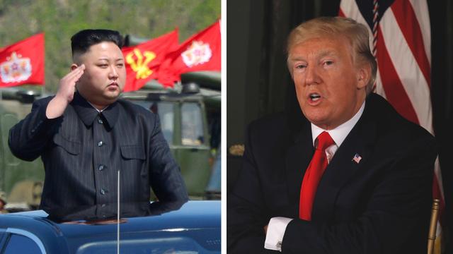 Kim Jong Un (à gauche) et Donald Trump (à droite). [Reuters - Central News Agency (KCNA)/Jonathan Ernst]