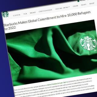 La multinationale Starbucks a annoncé qu'elle embaucherait 10'000 réfugiés. [Starbucks]