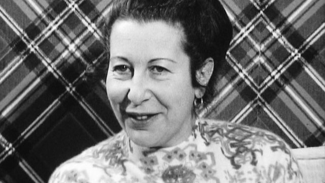Amélia Christinat, responsable de la Fédération romande des consommatrices en 1971. [RTS]