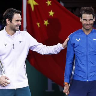 Roger Federer et Rafael Nadal au Masters 1000 de Shanghaï.