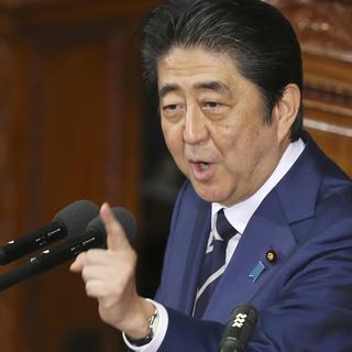 Le Premier ministre japonais Shinzo Abe. [Keystone - Koji Sasahara]