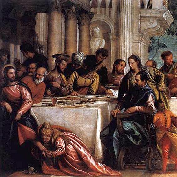 La peinture "Le Repas chez Simona" de Paolo Veronese, 1567-1570. [Wikipedia]