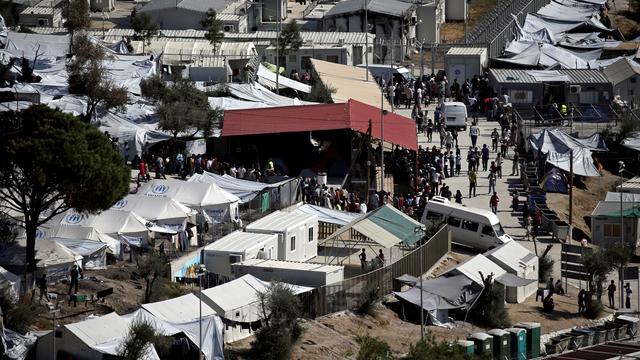 Le camp de migrants de Moria, sur l'île de Lesbos, est surpeuplé. [Reuters - Alkis Konstantinidis]