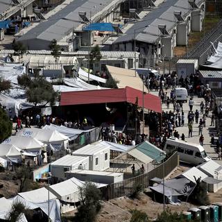 Le camp de migrants de Moria, sur l'île de Lesbos, est surpeuplé. [Reuters - Alkis Konstantinidis]