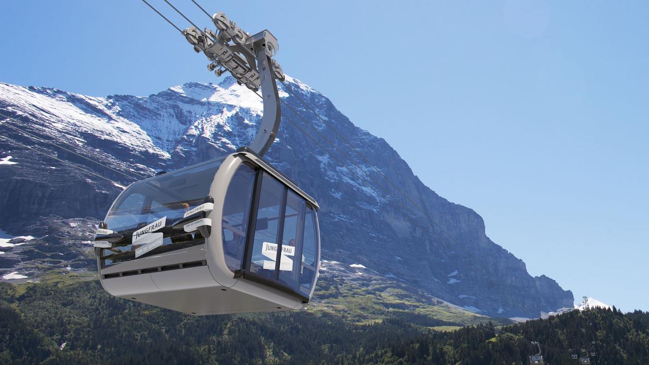 L'une des télécabines doit relier le glacier de l'Eiger. [jungfrau.ch]