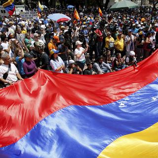 Manifestation contre le président Nicolas Maduro en août 2017 à Caracas. [AP/Keystone - Ariana Cubillos]