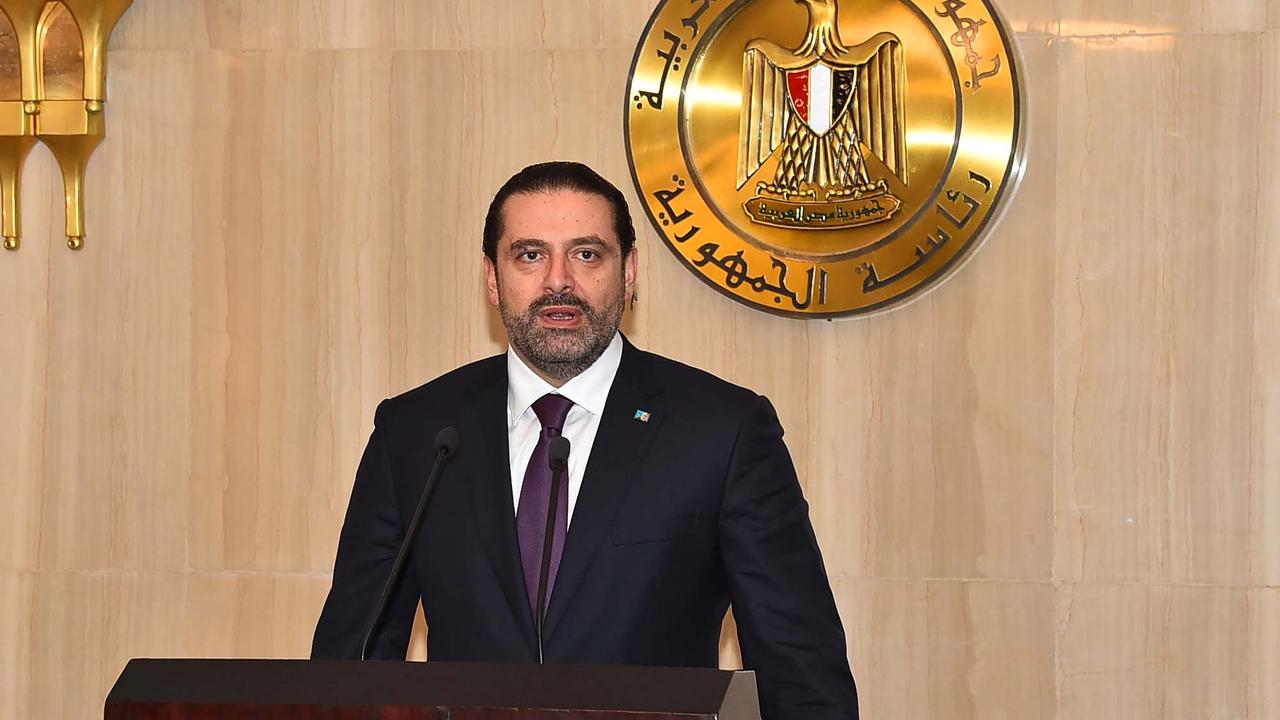 Saad Hariri, lors de son escale en Egypte le 21 novembre 2017. [AFP]