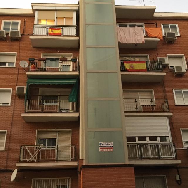 Un quartier nord de Madrid, où les anti-indépendantistes veulent se faire entendre. [RTS - Valérie Demon]