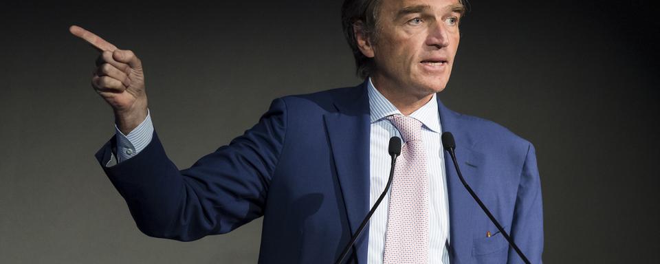 Jean-Philippe Rochat était à la tête du comité Sion 2026. [Keystone - Jean-Christophe Bott]