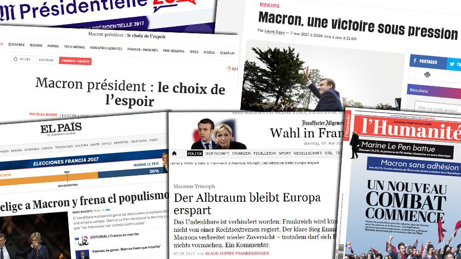 Revue de presse après la victoire d'Emmanuel Macron.