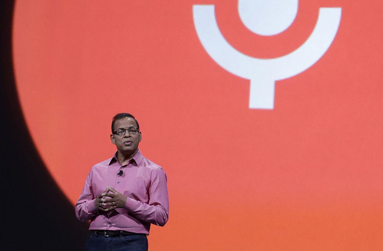 Amit Singhal, ici en 2013, lorsqu'il était encore chez Google. [KEYSTONE - JEFF CHIU]