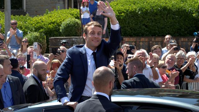 Emmanuel Macron au Touquet dimanche 11 juin. [Reuters - Philippe Wojazer]