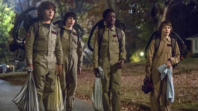 Les jeunes héros de la série "Stranger Things". [Keystone - Netflix via AP]