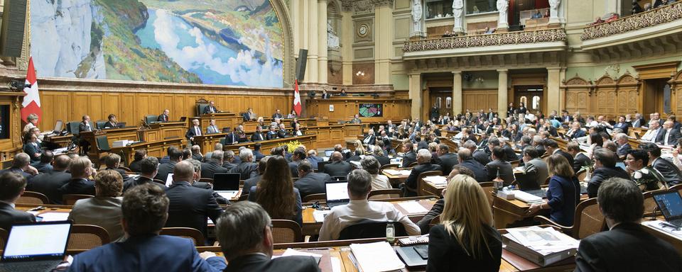 La salle du Conseil National. [Keystone - Anthony Anex]