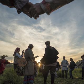 Des païens russes fêtent le solstice d'été. [AFP - Andrei BORODULIN]