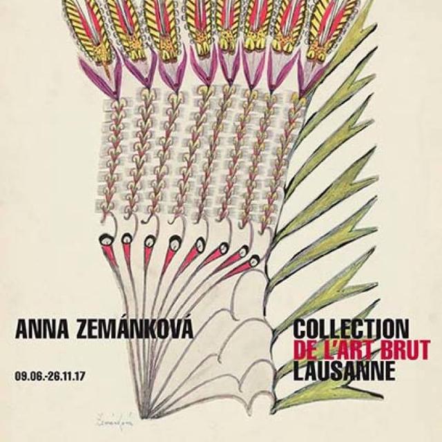 L'affiche de l'exposition "Anna Zemánková" à la Collection de l'Art Brut à Lausanne. [artbrut.ch]